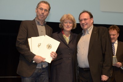 stellvertretend für die Preisträger: Hans Gsänger & Edgar A. Langer vom Kino Traumstern, Lich (Hessen)